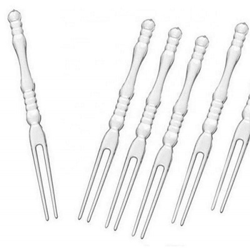 شوكة حلى شفاف ماركة عسق/*20