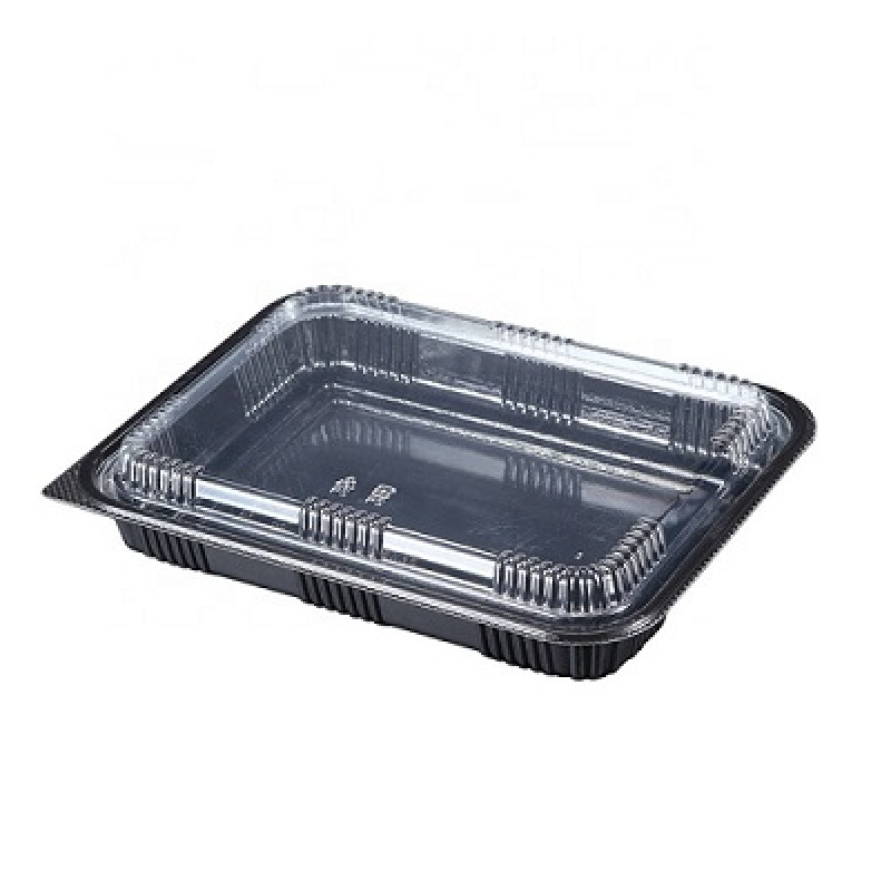 صحن سوشي مستطيل اسود اوكى شد200-رقم8530