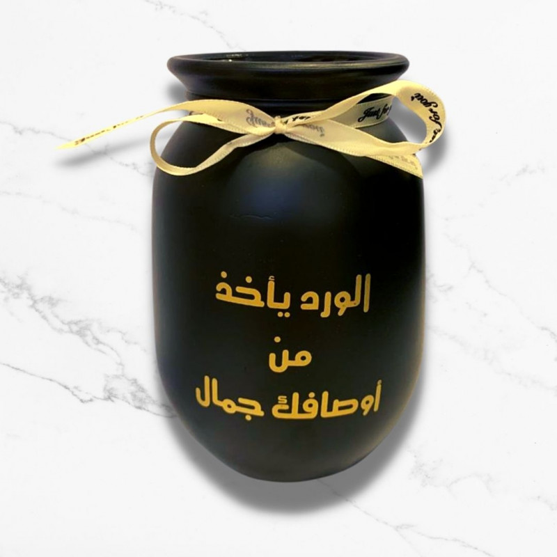 فازه مزهرية للورد - لون أسود